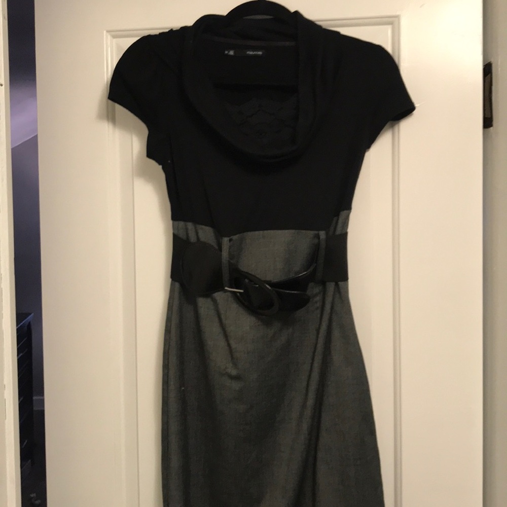 Two tone belted dress